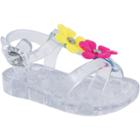 Baby Girl Wee Kids Floral Jelly Thong Sandals, Size: 4, Multicolor