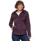 Women's Be Boundless Hooded Mixed-media Jacket, Size: Xxl, Dark Red
