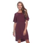 Women's Apt. 9&reg; High-low A-line Dress, Size: Medium, Red