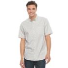 Men's Vans Graphic Button-down Shirt, Size: Medium, Med Grey