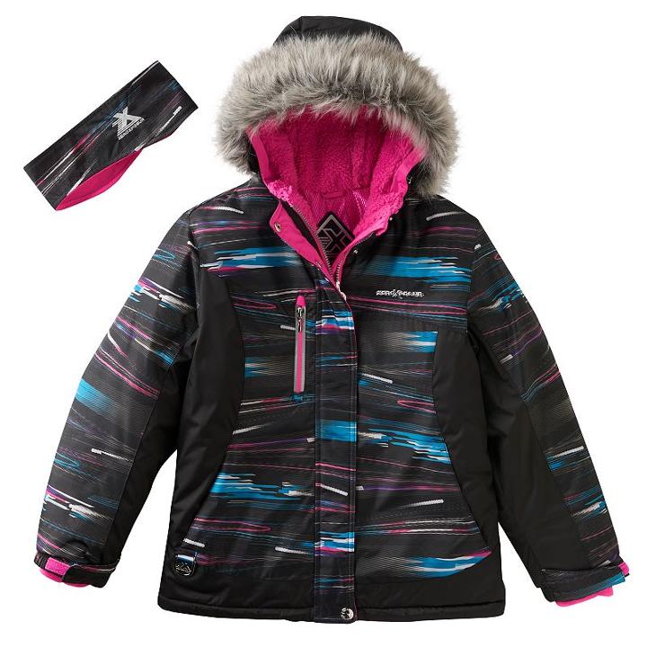Girls 7-16 Zeroxposur Leena Midweight Snowboard Jacket, Girl's, Size: 10-12, Med Green