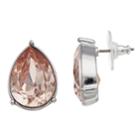 Simply Vera Vera Wang Pink Simulated Crystal Teardrop Stud Earrings, Women's