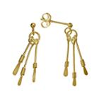 24k Gold-over-silver Paddle Drop Earrings, Women's, Yellow