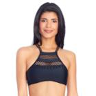 Women's Ibiza High-neck Bikini Top, Size: Medium, Black