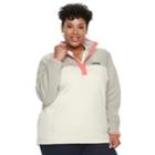 Plus Size Columbia Three Lakes Fleece Pullover Jacket, Women's, Size: 3xl, Natural