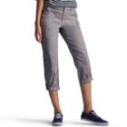 Women's Lee Carsen Relaxed Fit Twill Capris, Size: 18 Avg/reg, Med Grey