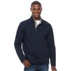 Men's Croft & Barrow&reg; Classic-fit Outdoor Quilted Mockneck Pullover, Size: Large, Blue