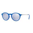 Ray-ban Rb4243 49mm Round Mirror Sunglasses, Women's, Med Blue