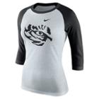 Women's Nike Lsu Tigers Oatmeal Raglan Tee, Size: Large, Natural