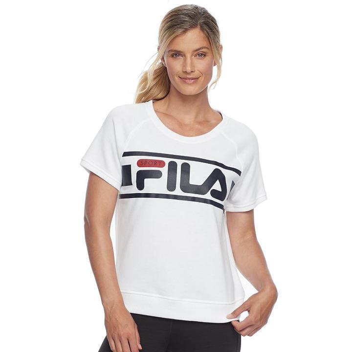Women's Fila Sport&reg; Short Sleeve Sweatshirt Tee, Size: Xl, Natural