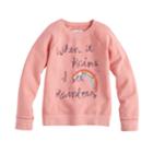 Girls 4-12 Sonoma Goods For Life&trade; Printed Crew, Size: 6, Light Pink