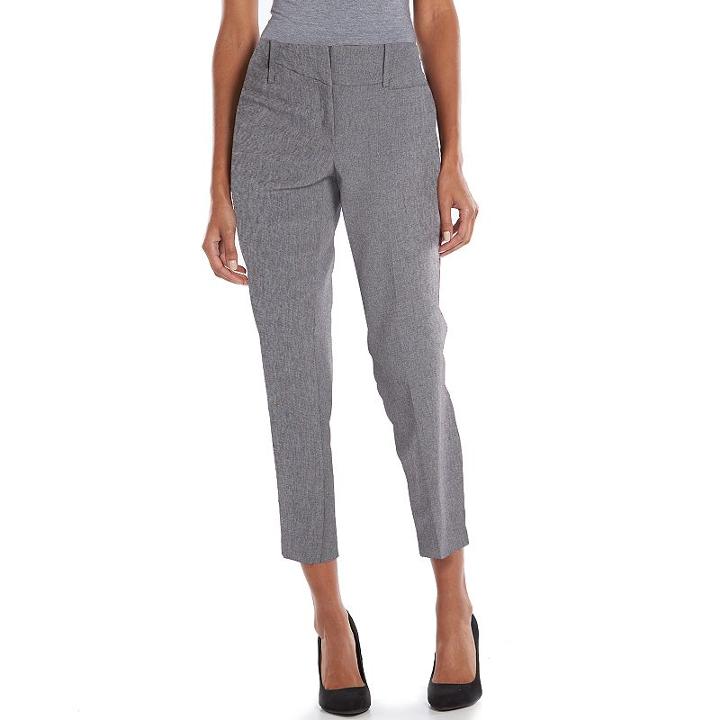 Women's Apt. 9&reg; Modern Fit Slim-straight Ankle Pants, Size: 16, Dark Blue