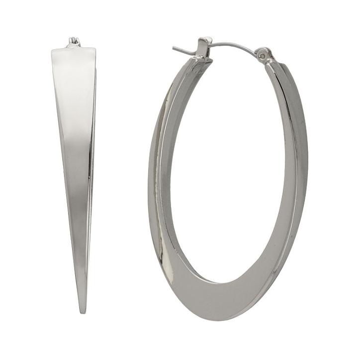 Jennifer Lopez Oval Hoop Earrings, Women's, Grey
