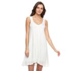 Women's Nina Leonard Trapeze Shift Dress, Size: Xl, White