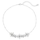 Lc Lauren Conrad Simulated Crystal & Bead Flower Station Necklace, Women's, Silver