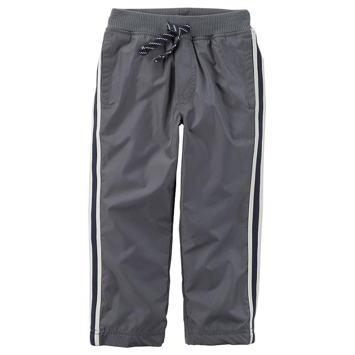 Baby Boy Carter's Matte Woven Athletic Pants, Size: 18 Months, Grey