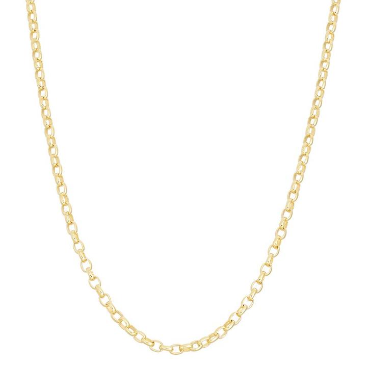 14k Gold Over Silver Adjustable Rolo Chain Necklace, Women's, Size: 22, Yellow
