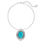 Dana Buchman Aqua Cabochon Pendant Necklace, Women's, Turq/aqua