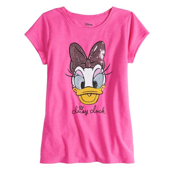 Disney's Daisy Duck Toddler Girl Sequined Graphic Tee By Jumping Beans&reg;, Size: 4t, Med Pink