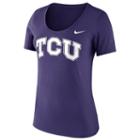 Women's Nike Tcu Horned Frogs Logo Scoopneck Tee, Size: Large, Purple
