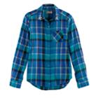 Girls 7-16 & Plus Size So&reg; Button-down Metallic Plaid Shirt, Size: 20 1/2, Turquoise/blue (turq/aqua)