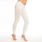 Women's Snow Angel Doeskin V-waist Base Layer Leggings, Size: Medium, White