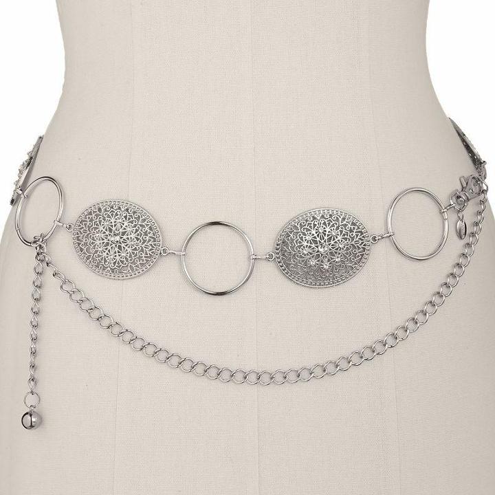 Xoxo Medallion Linked Chain Belt - Extended Size