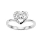 Forever Brilliant 14k White Gold 5/8 Carat T.w. Lab-created Moissanite Heart Engagement Ring, Women's, Size: 7