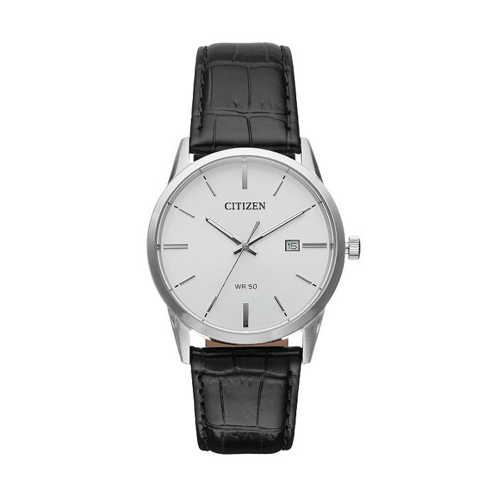 Citizen Men's Leather Watch - Bi5000-01a, Black