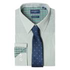 Men's Nick Dunn Modern-fit Patterned Easy-care Spread-collar Dress Shirt & Tie Set, Size: 2x-36/37, Green