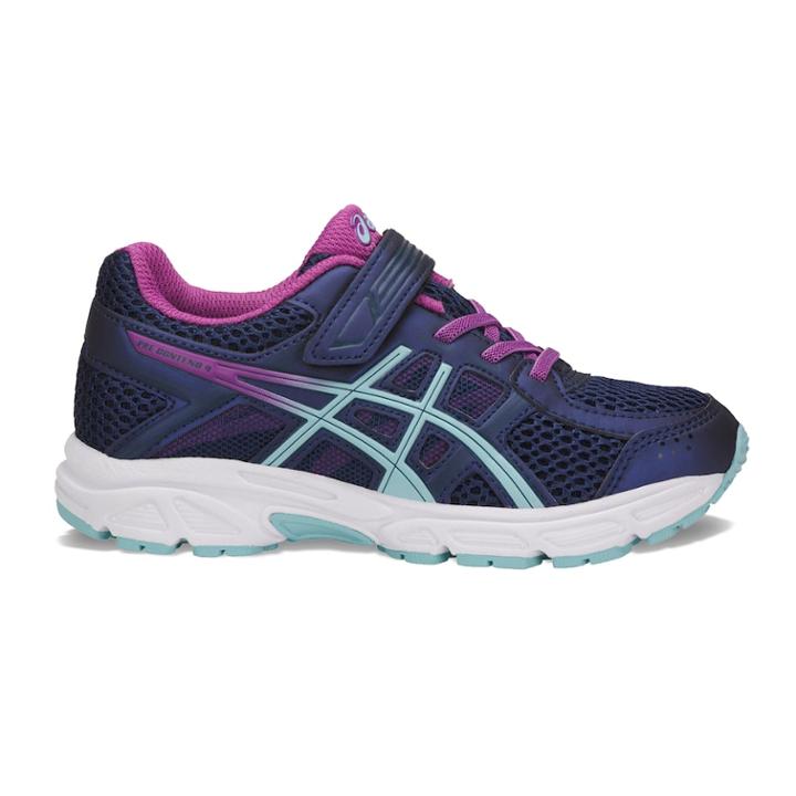 Asics Gel-contend 4 Preschool Girls' Running Shoes, Size: 12, Blue