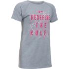 Girls 7-16 Under Armour Short Sleeve Redefine The Rules Tee, Girl's, Size: Medium, Dark Grey