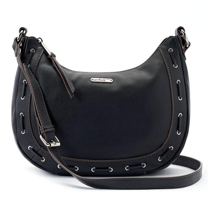 Chaps Marcy Laced Crossbody Bag, Women's, Black