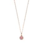 Lc Lauren Conrad 10k Rose Gold Pink Tourmaline & Diamond Accent Halo Pendant Necklace, Women's, Size: 18
