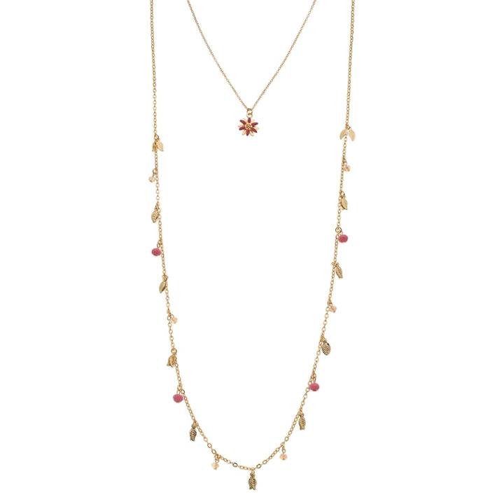 Lc Lauren Conrad High-low Double Strand Necklace, Women's, Pink