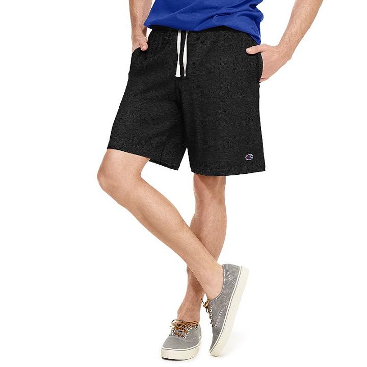 Men's Champion French Terry Shorts, Size: Medium, Black