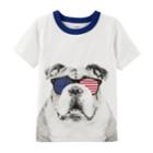 Boys 4-8 Carter's Bulldog In Sunglasses Patriotic Graphic Tee, Size: 4/5, White