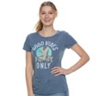 Disney's The Lion King Juniors' Rafiki Good Vibes Only Tee, Teens, Size: Medium, Blue (navy)