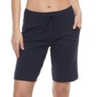 Petite Tek Gear&reg; Drawstring Bermuda Shorts, Women's, Size: Xl Petite, Blue