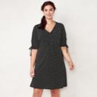 Plus Size Lc Lauren Conrad Print Fit & Flare Dress, Women's, Size: 3xl, Black