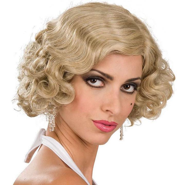 Flapper Wig - Adult, Beig/green (beig/khaki)