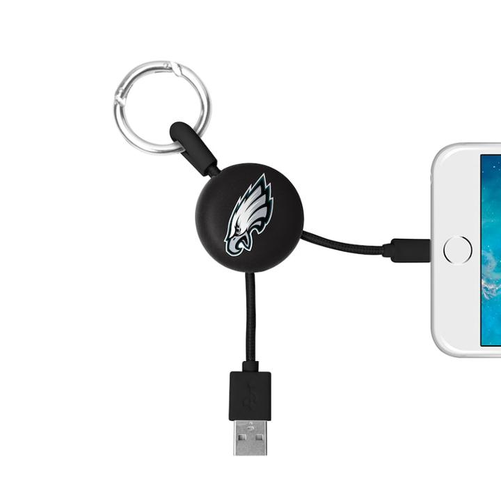 Philadelphia Eagles Keychain Portable Charging Lightning Cable, Boy's, Multicolor