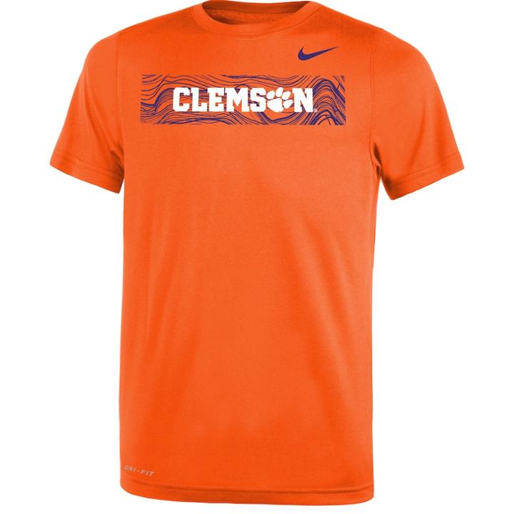 Boys 8-20 Nike Clemson Tigers Legend Sideline Tee, Size: M 10-12, Orange