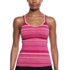 Women's Nike Filtered Striped Crossback Tankini Top, Size: Small, Pink Other