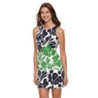 Petite Suite 7 Floral Print Shift Dress, Women's, Size: 12 Petite, Navy Green