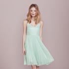 Lc Lauren Conrad Dress Up Shop Collection Pleated Metallic Dress - Women's, Size: 16, Green