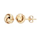 24k Gold Over Silver Love Knot Button Stud Earrings, Women's, Multicolor