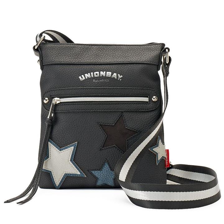 Unionbay Star Applique Crossbody Bag, Women's, Black