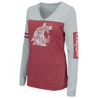 Women's Campus Heritage Washington State Cougars Distressed Graphic Tee, Size: Xxl, Brt Red