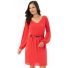 Women's Apt. 9&reg; Scalloped Fit & Flare Dress, Size: 12, Red